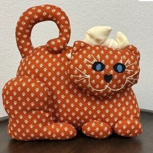 Adorable Patterned Cat Plush Toy